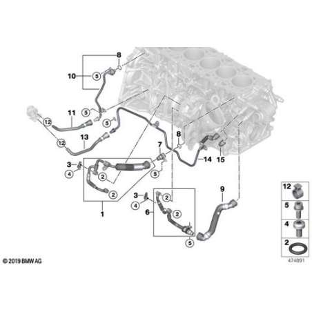 Durit liquide refroid.turbocompresseur