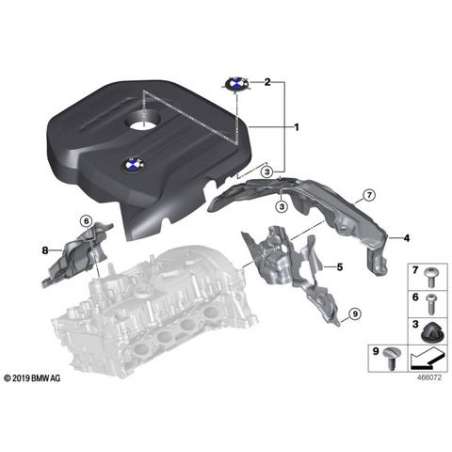 Recouvrement acoustique arrière