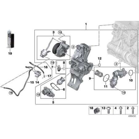 Tub.raccord.cond.liqu.de refroidissement