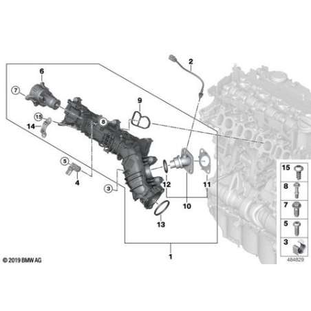Disp.admiss.AGR avec régulat.d couvercle