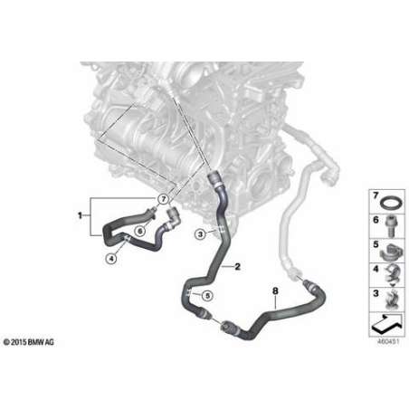 Durit liquide refroid.turbocompresseur