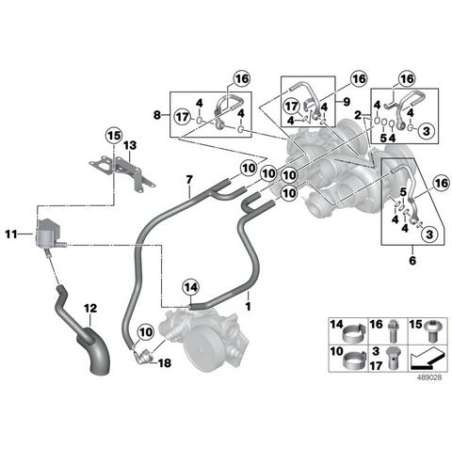 Durit liquide refroid.turbocompresseur