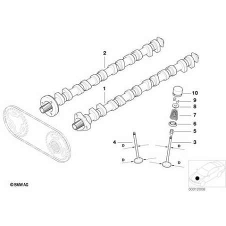 Soupape d'admission cote repar. +0,1mm