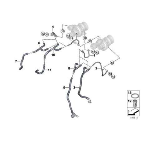 Conduite de retour du turbocompresseur