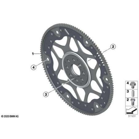 Volant moteur pour boite vt automatique