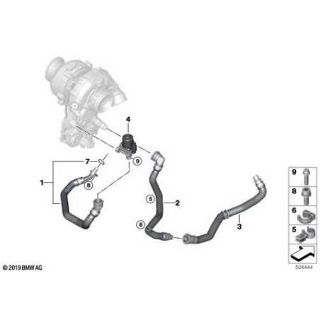 Conduite pompe liquide-carter moteur