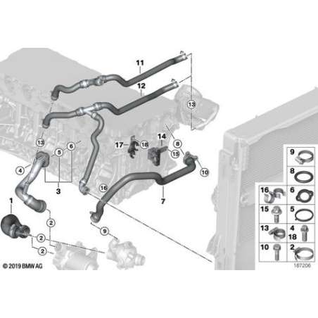Flexible échangeur thermiq huile moteur