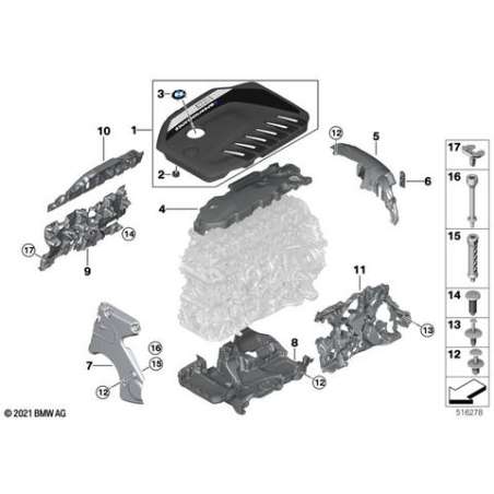 Recouvrement du moteur