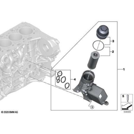 Kit cartouche de filtre à huile