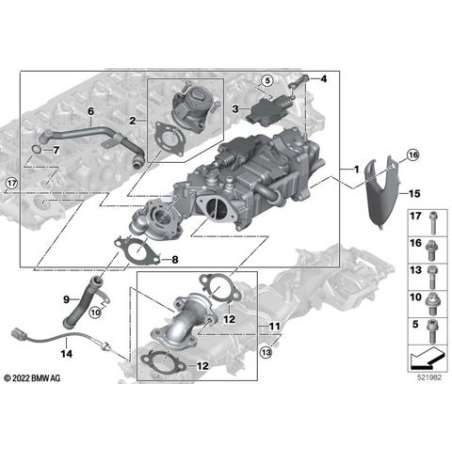 Module «recyclage des gaz d'échappement»