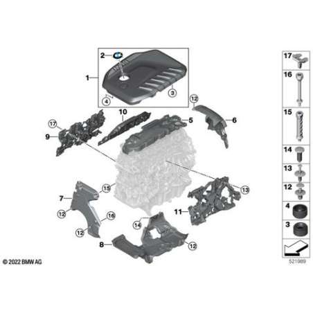 Cache acoustique du carter d'huile