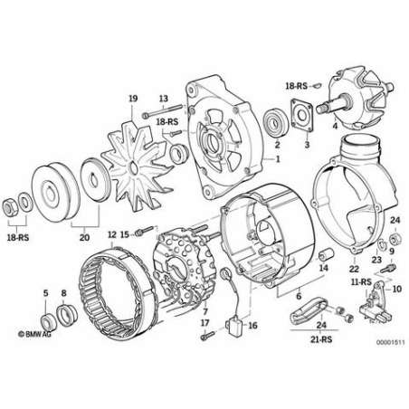 RP pièce reconditionnée alternateur