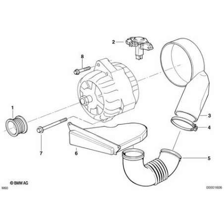 Conduite d'air d'alternateur