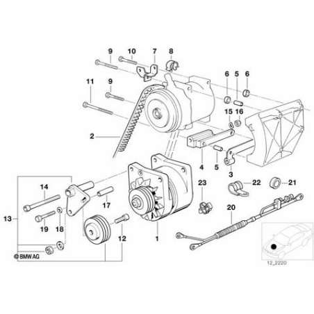 Câble électrique-alternateur supplément.