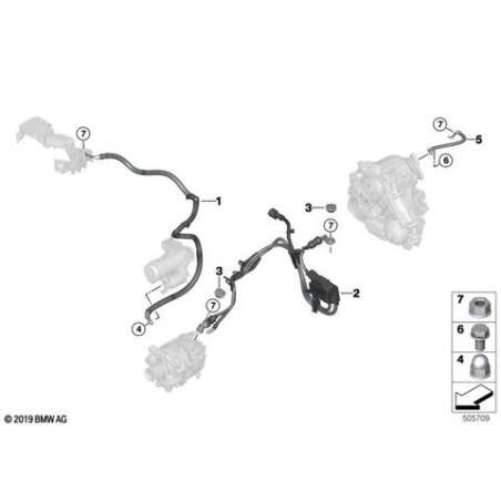 Câble borne pos.dém.ext.B+ alterno-dém.