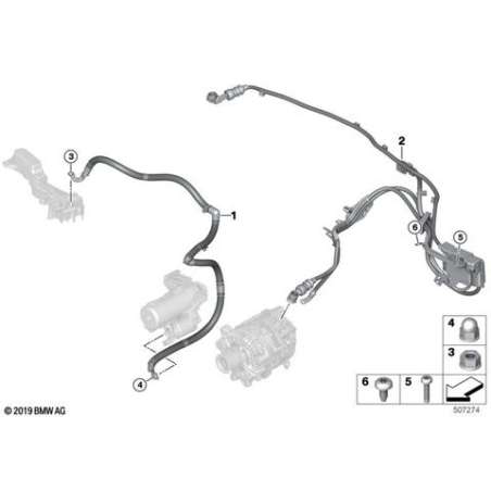 Cable elec.Demarreur-point d'appui B+