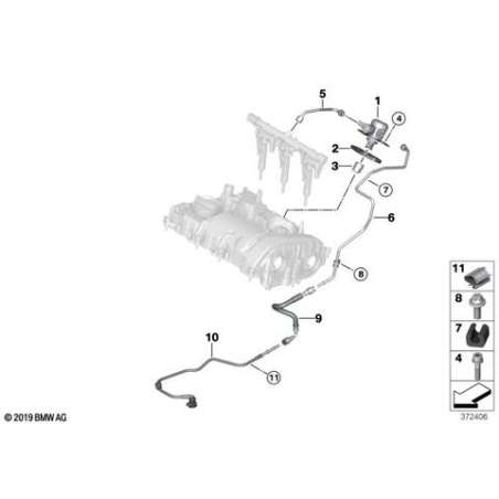 Conduite aller compartiment moteur