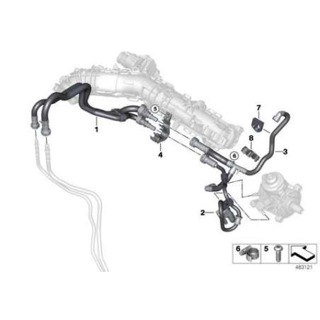 Conduite carburant compartiment moteur