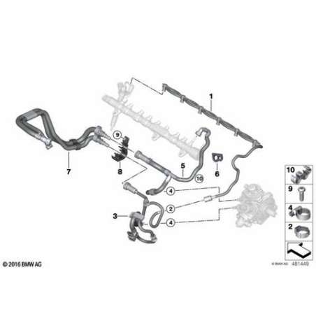 Conduite carburant compartiment moteur