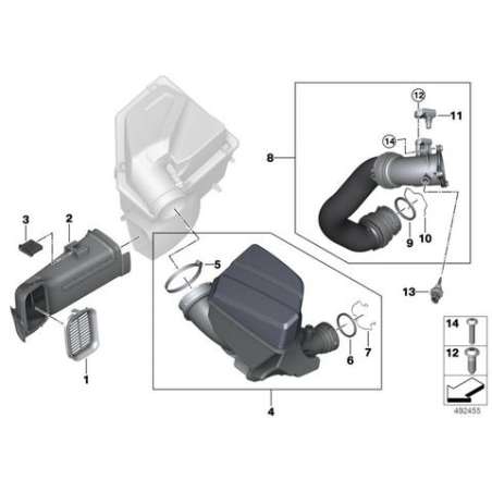 Tuyau d'air frais avec resonateur