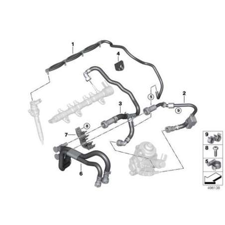 Conduite carburant compartiment moteur