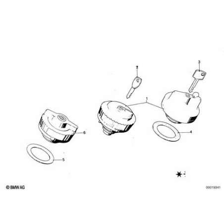 Bouchon de réservoir à clef