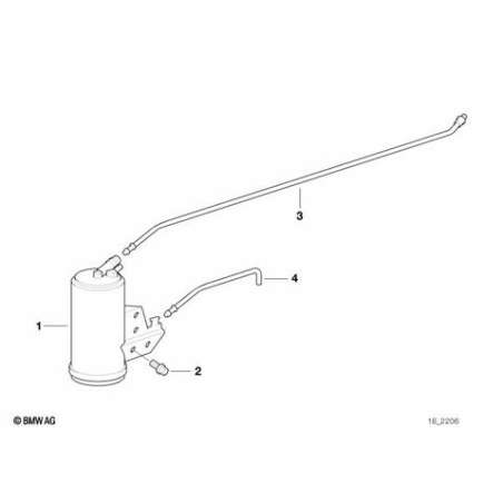 Tuyau d'évacuation filtre à charb. actif