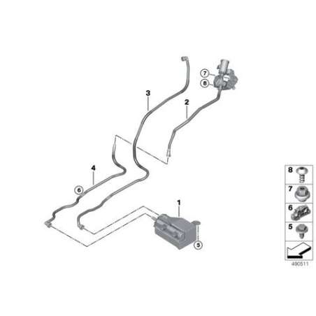Conduite d'aération à module diagn.fuite