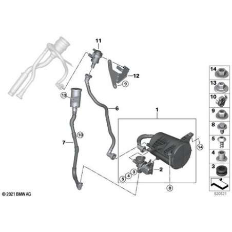 Conduite ventilat. av. filtre poussières