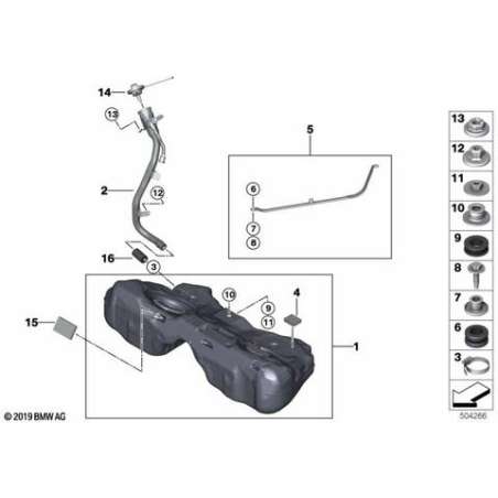 Reservoir de carburant plastique