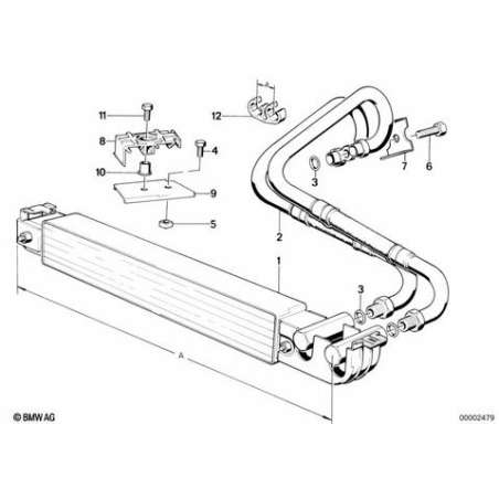 Radiateur d'huile & raccords filetes
