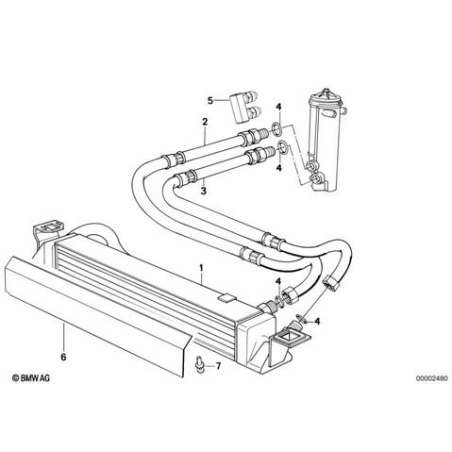 Conduite de radiateur d'huile d'entree