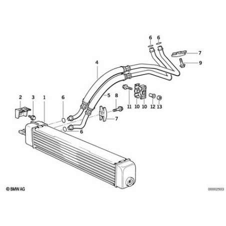 Conduite de radiateur d'huile de retour