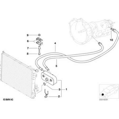 Conduite de radiateur d'huile de retour