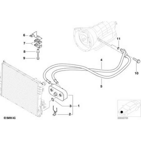 Conduite de radiateur d'huile d'entree