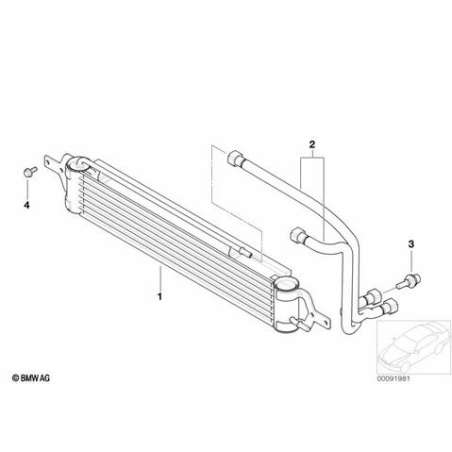 Conduite radiateur d'huile de boîte