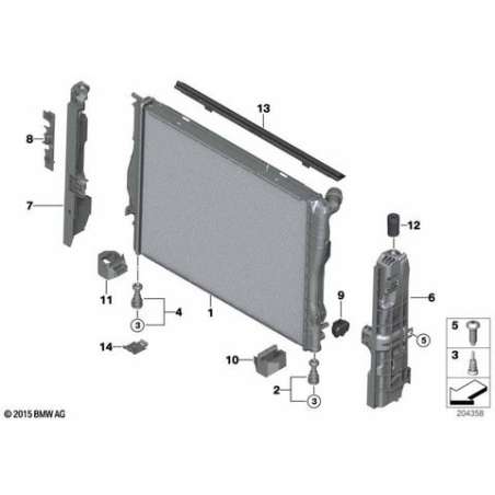 Support inférieure radiateur