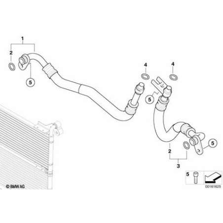 Conduite aller radiateur huile-moteur