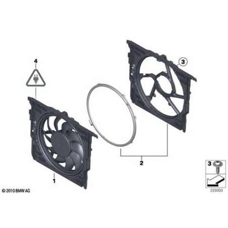 Cadre de ventilateur avec bague acoust.