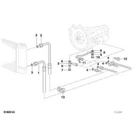 Tuyau de radiateur d'huile - vis-raccord