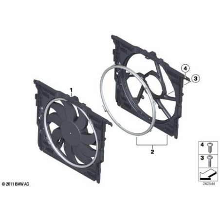 Cadre de ventilateur avec ventilateur