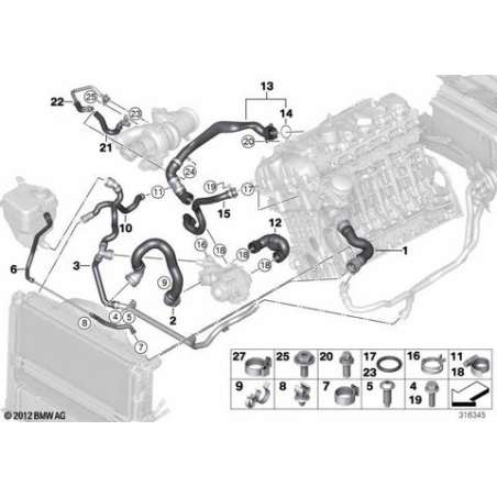 Conduite retour chauffage-thermostat-