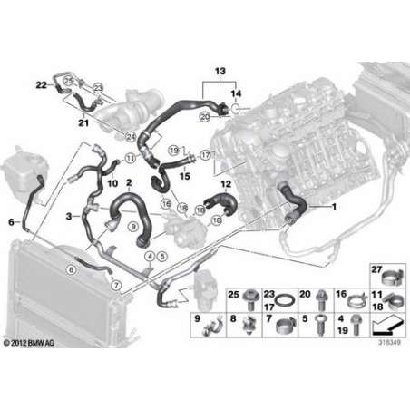 Conduite retour chauffage-thermostat-