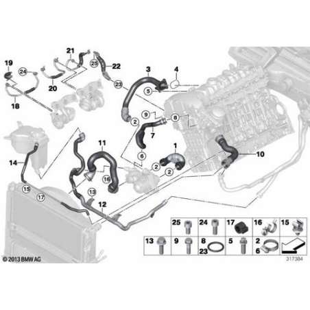 Conduite retour chauffage-thermostat-