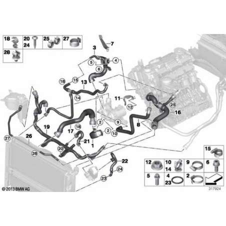 Conduite retour chauffage-thermostat-