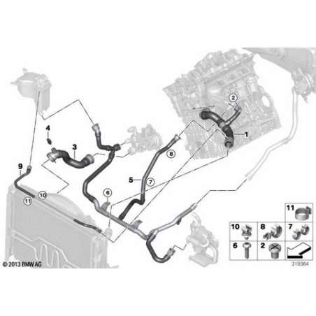 Conduite retour chauffage-thermostat-
