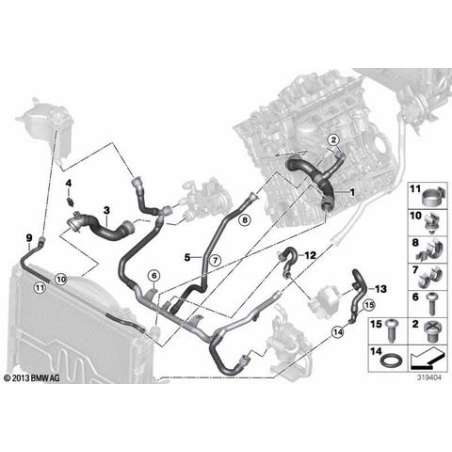 Flexible tuyau de retour chauffage-