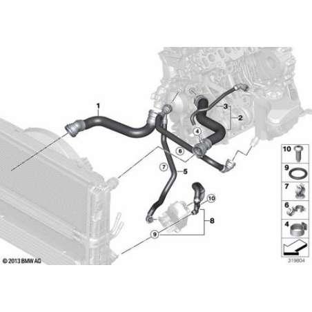 Flexible pompe liq.refroidissement