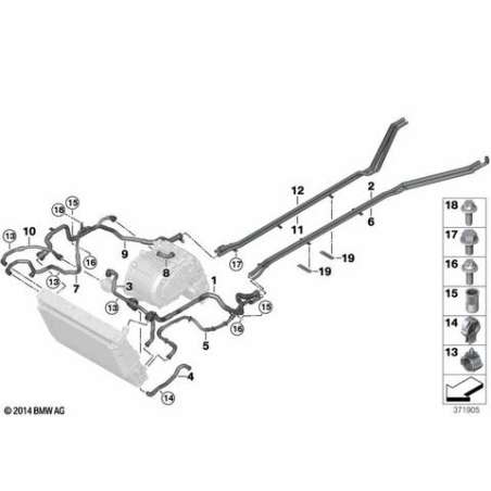 Conduite vase d'expansion-thermostat