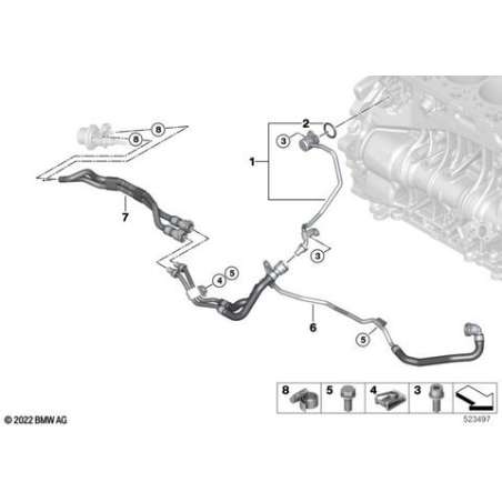 Conduite carter-cylindres-module SCR